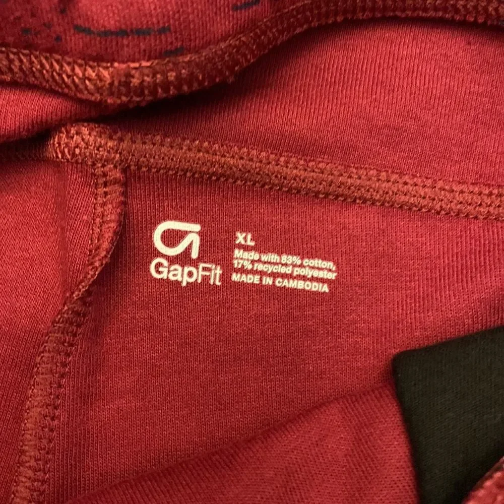 NWT GAP FIT KIDS Space-dye Red/Black Joggers Youth Size XL (12)